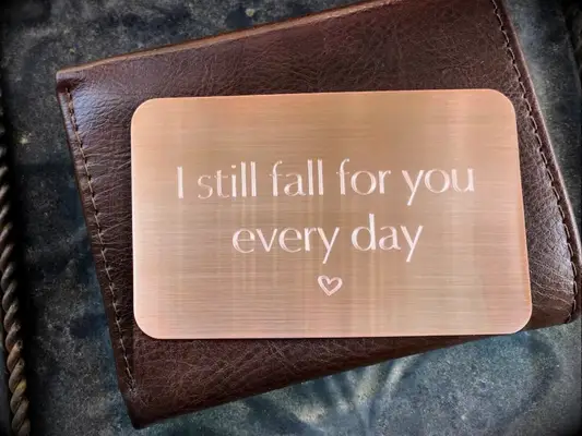 copper love note for the best anniversary gift ideas