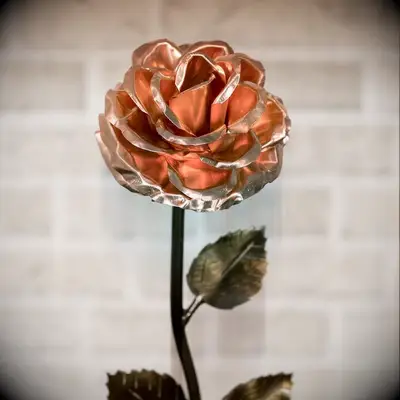 customized copper rose for your wedding anniversary gift
