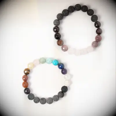 Essential oil crystal lava stone bracelets gift for boyfriend
