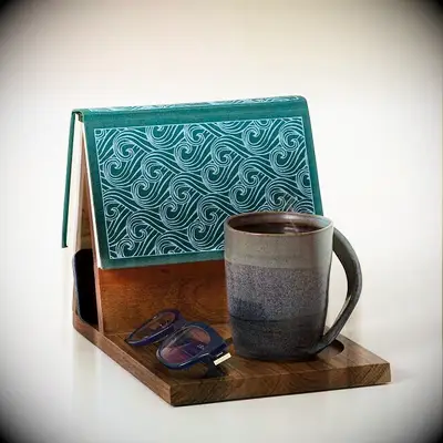 Book holder and tray