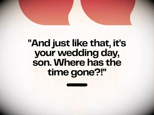 Time flies wedding day quote