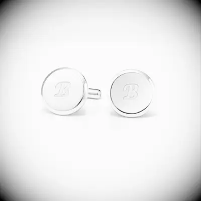 Letter engraved cufflinks