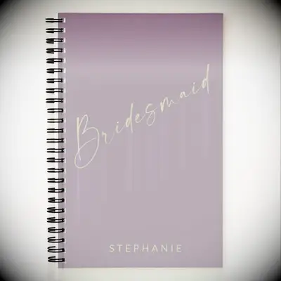 Custom bridesmaid notebook