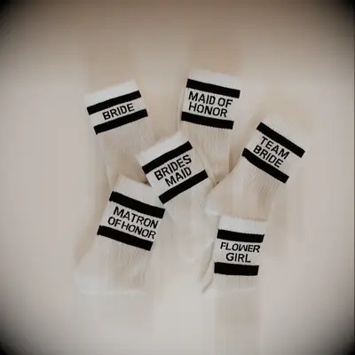 Bridal party socks gift