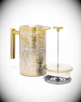 Brass French press 21st anniversary gift