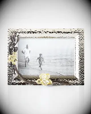 Nickel photo frame 21st anniversary gift