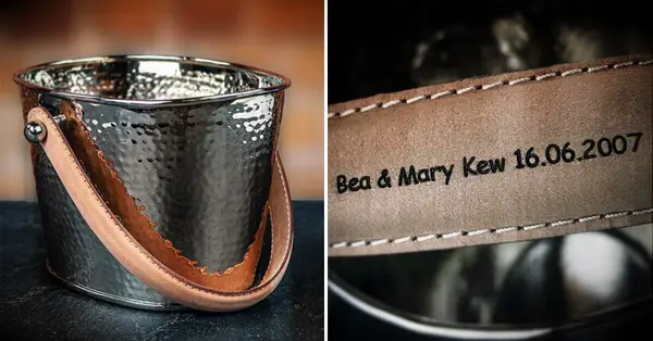 Nickel-plated ice bucket 21st anniversary gift