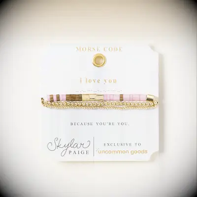 Morse code bracelet 21st anniversary gift