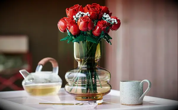 Bouquet of LEGO roses 21st anniversary gift