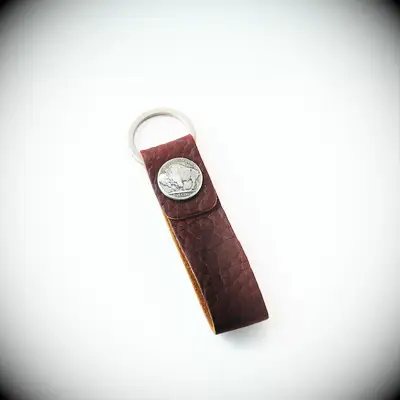 Buffalo nickel key chain 21st anniversary gift