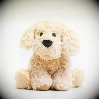 Microwavable plush dog ring bearer gift