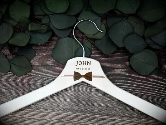Personalized ring bearer hanger 