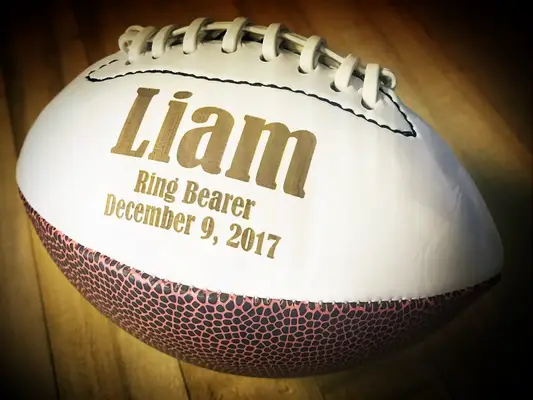 Personalized football ring bearer gift