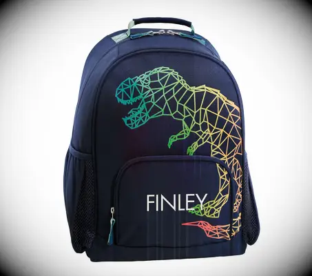 Monogrammed dinosaur backpack ring bearer gift