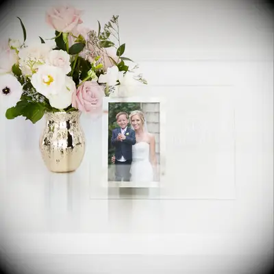 Personalized glass picture frame