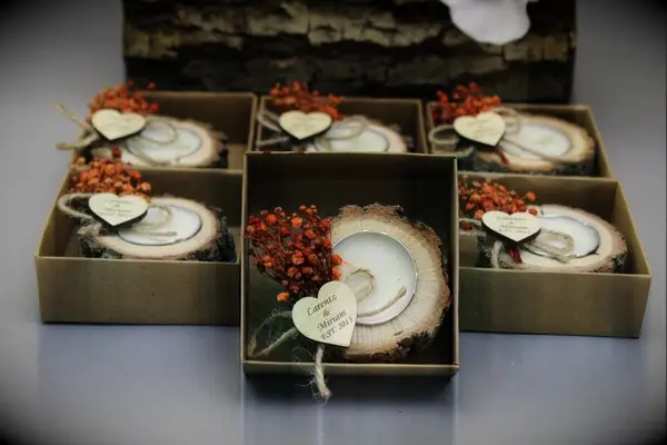 Wooden tea light holders