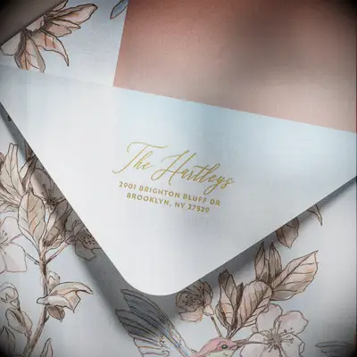 Customized address stamp from Stampmyworld on Etsy