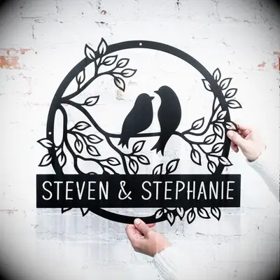 Custom lovebirds sign