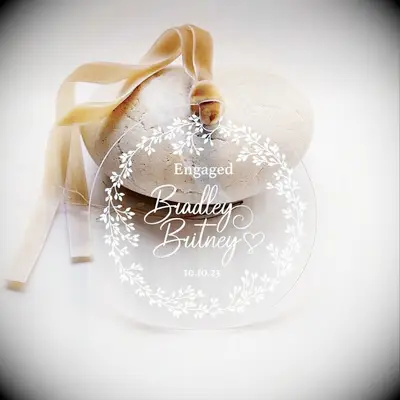 Custom engagement tree ornament