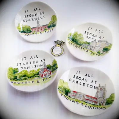 Personalized ring dish