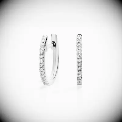 Huggie diamond earrings