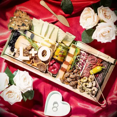 Meat and cheese charcuterie board