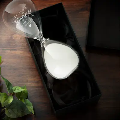 Crystal personalized hour glass
