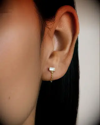 Crystal chain earrings