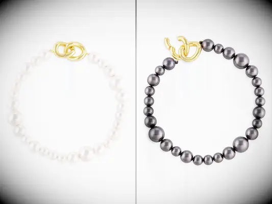 Black and white pearl relationship bracelets