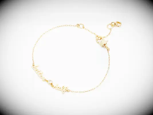 Kate Spade gold bracelet with Better Half charm matching bracelet for couples