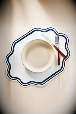 Scalloped place mats cotton anniversary gift