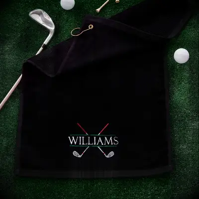 Personalized golf towel cotton anniversary gift