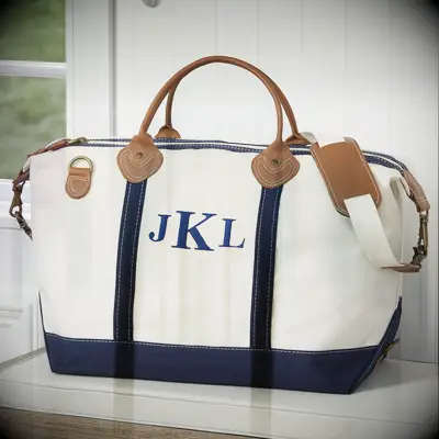 Personalization Mall customized duffel bag cotton anniversary gift