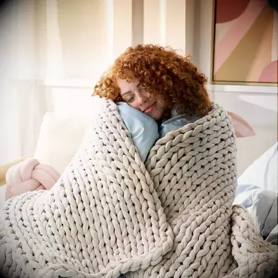 Weighted blanket cotton anniversary gift