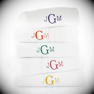 Personalized Monogrammed Towels cotton anniversary gift