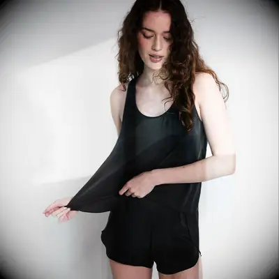 Silk pajama set in black from Lunya romantic gift for wife