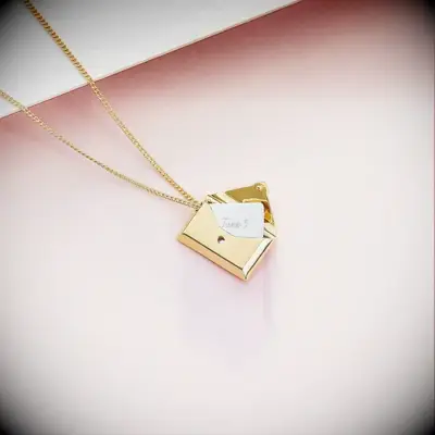 Custom love letter necklace romantic gift for wife from Capsul Jewelry