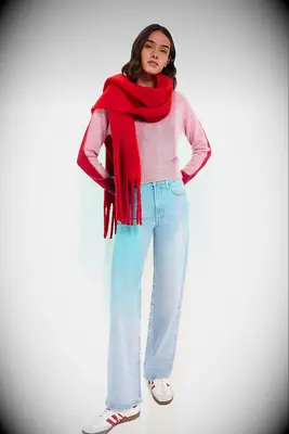 Solid red scarf romantic gift for wife from Tuckernuck