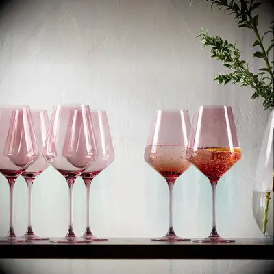 Colored wine glasses gift for wife