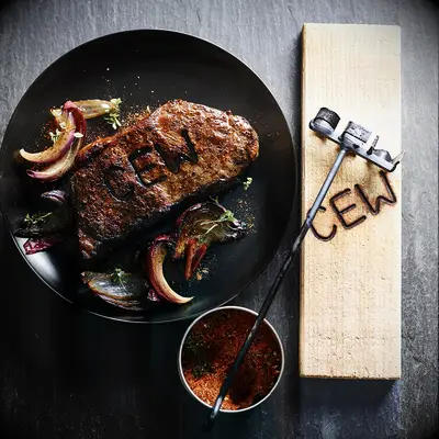 Monogrammed steak brand brother-in-law gift