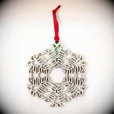 Snowflake tree ornament