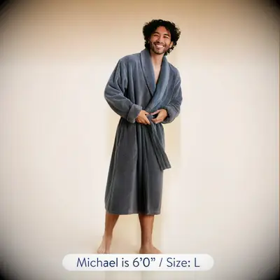 Plush bath robe gift idea for husband