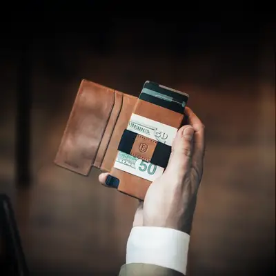 Leather smart wallet