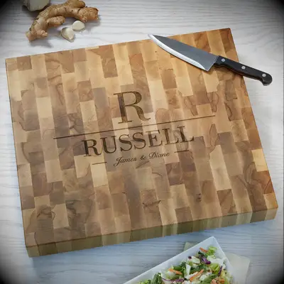 Personalized cutting board gift for husband