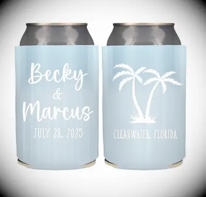 Personalized koozie for beers and cans