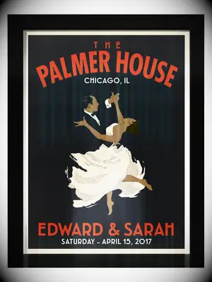 Personalized first dance vintage-style print wedding gift idea