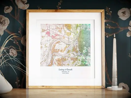 Custom map home decor