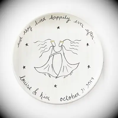 Ceramic wedding plate