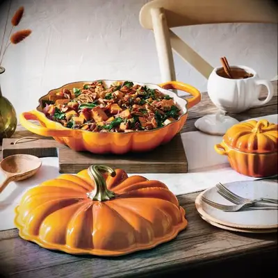 Pumpkin shaped braiser