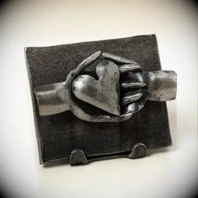 Hand forged iron sculpture